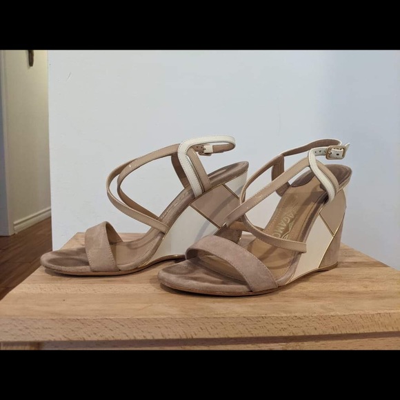 Salvatore Ferragamo, suede wedge sandal, size 6.5 - Picture 5 of 5
